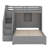 Twin-Over-Full Bunk Bed Featuring Storage Steps, Built-In Wardrobe, USB Ports & Lighting-1428411745