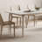 White rectangular rock plate dining table-401686797