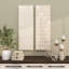 Ensemble de 2 décorations murales géométriques en bois blanc l 16 po x H 48 po