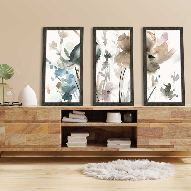" Dainty Blooms II " by Carol Robinson 3 - Pieces, 40.5" W x 25.5" H x 1" D