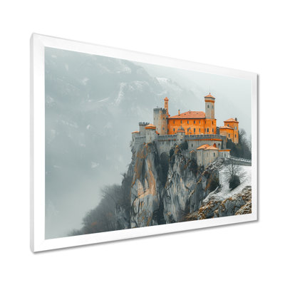 «Gray Yellow Mountain Temple In Mongalia I - Fortress», reproduction d'art murale
