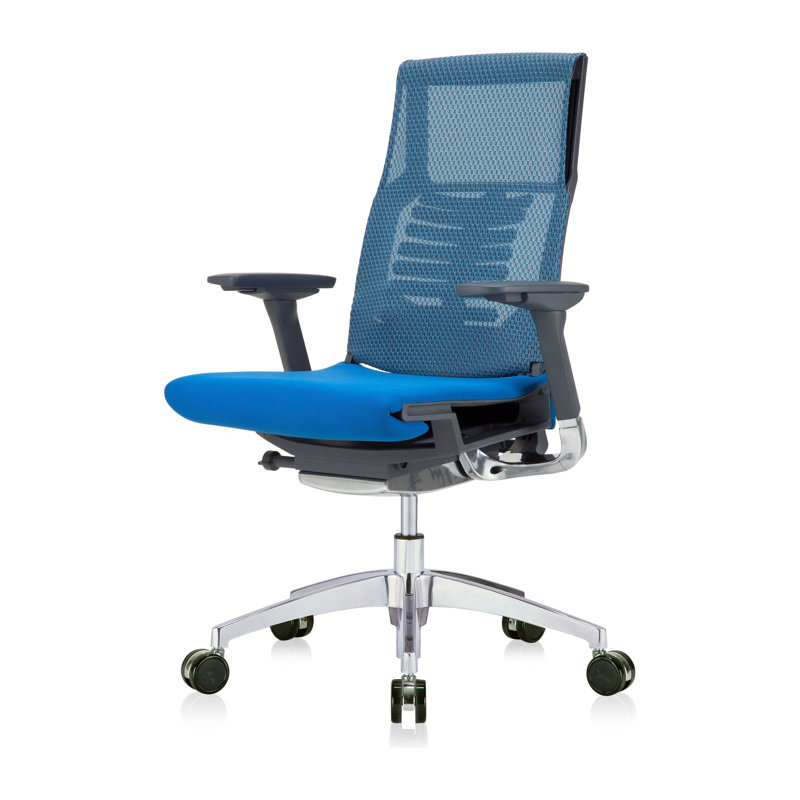Fauteuil de direction en filet PowerFit, Bleu, Noir