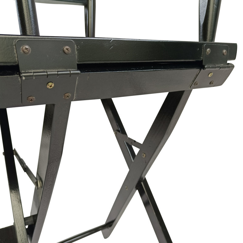 2pcs Chair , Black. Foldable. Populus Wood. Canvas Seat. . Suitable For Adults Foldable Director's (2pcs), Wood Frame. Breathable Canvas. Adult Appropriate. 176lbs Weight Capacity. Easy To Manage