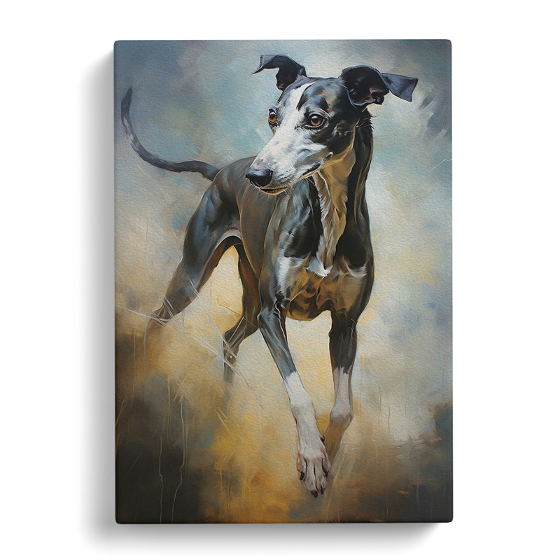 Greyhound Informel No.2 - No Frame Print, 60cm H x 40cm W x 3cm D