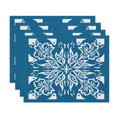Aeryn Polyester Floral Rectangle Placemat