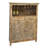 Hand-carved Home Bar With 3 Stemware Rails