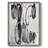 Grey Scribbles II Framed Print - Solid Wood-1048829294