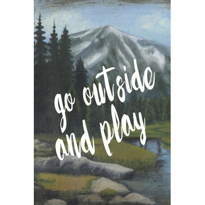 Adventure Typography I by Naomi McCavitt - Wrapped Canvas Print