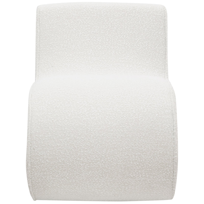 Cyndie Upholstered Accent Chair, Cream Polyester Blend