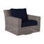 Fauteuil rustique tissé pivotant (sans haut-parleur) gris ardoise-684744691-792342715-684744450