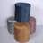 Cylinder Pouf with Pewter Gray Color