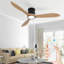 52 po Ventilateur de plafond d'intérieur à DEL à intensité variable avec lumière et télécommande à 6 vitesses