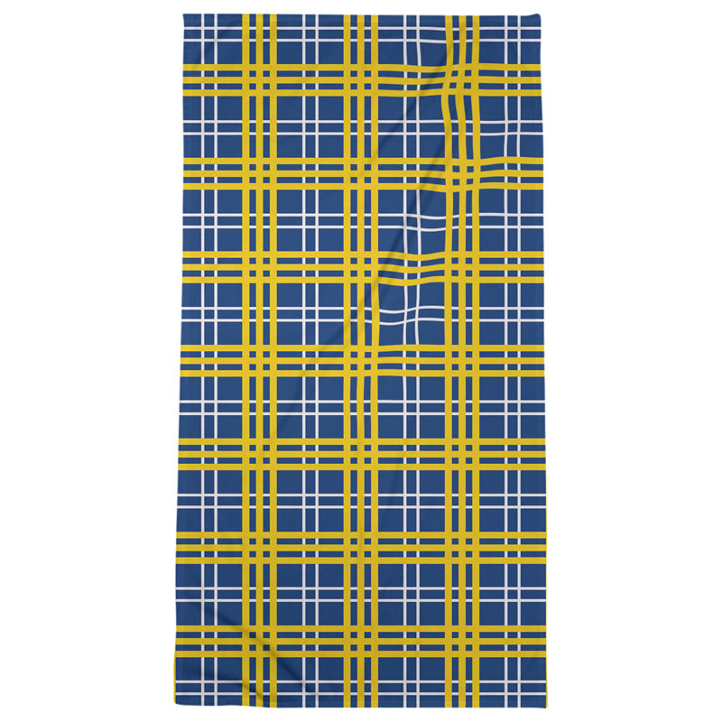 Serviette de bain LA football Luxury, Bleu royal / blanc / or, Microfibre