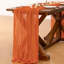 Chemin de table en étamine Cheesecloth Summer Boho Tapis de couloir de campagne orange 2 pièces en gaze rustique 10pi pour douche de bébé