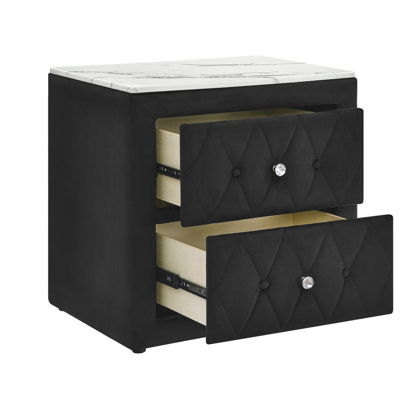 Mobilier de chambre à coucher 1Pc, Noir / chrome