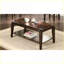 Ensemble de 3 tables basses en noyer avec tablette de rangement et amp; Conception de parquet pour le salon