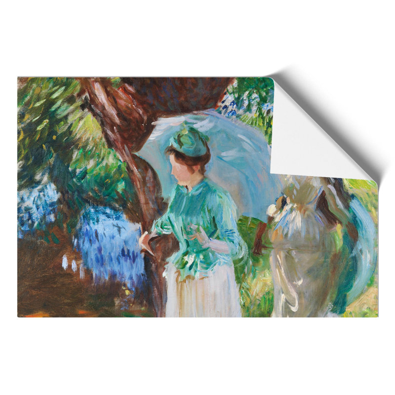 Two Girls With Parasols by John Singer Sargent - No Frame Painting, 30cm H x 42cm W x 0.1cm D