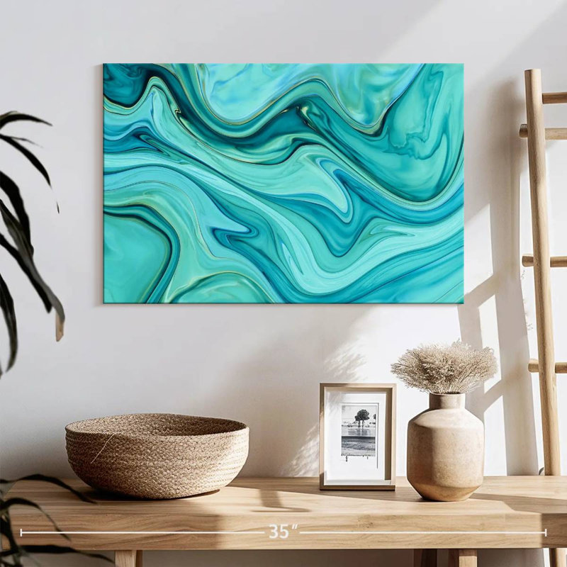 Avery Aqua Abstract, 16" H x 24" W