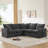 86*86" Modern L Shape Modular Sofa-112288974