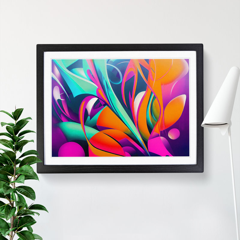 Graffiti Vol.2 - Single Picture Frame Print, Black Framed, 46cm H x 64cm W x 2cm D