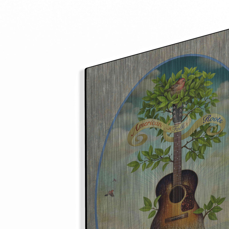 «American Folk Roots» par Dan Craig, art mural en métal, 16 po x 24 po