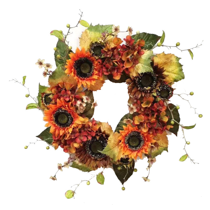 Handcrafted Faux Sunflower 20'' Wreath