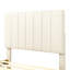 Lit plateforme simple tapissier avec lit gigogne et 3 tiroirs, tissu de lin, beige-2076387346