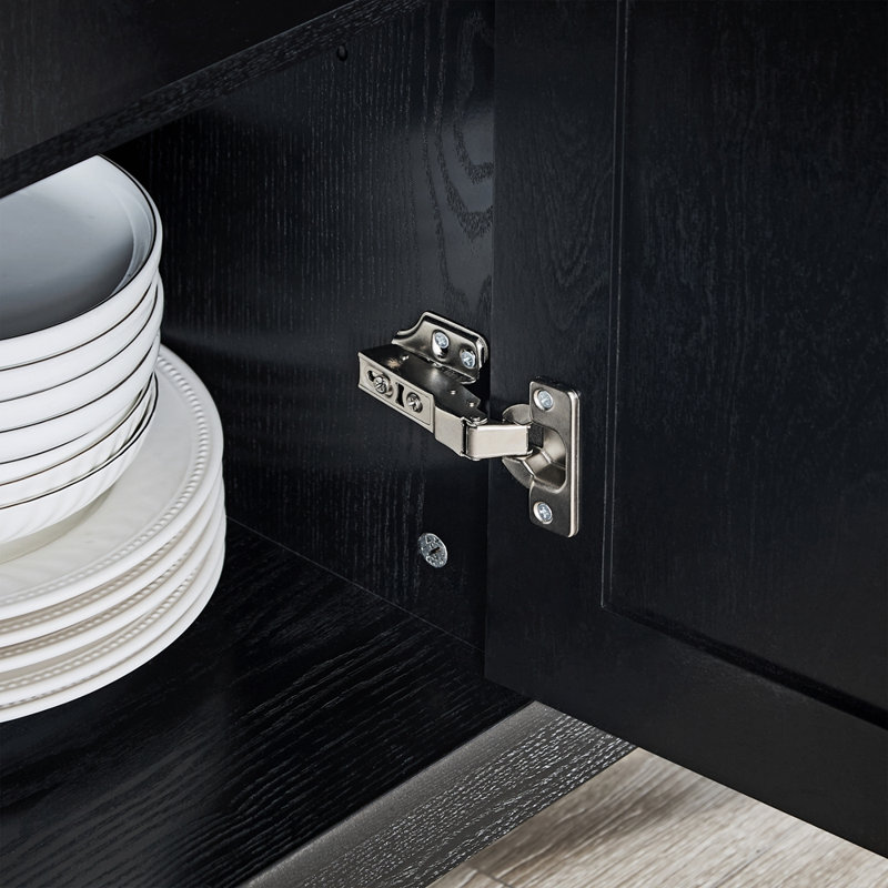 Buffet de 44,3 pouces avec tablettes réglables, Black