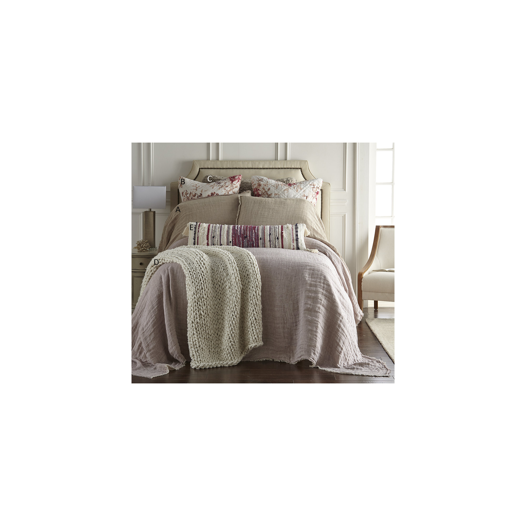Artis Percale Coverlet Set, King Converlet + 2 Shams