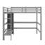 Lit mezzanine avec tablettes multifonctionnelles et bureau sous le lit-270674724