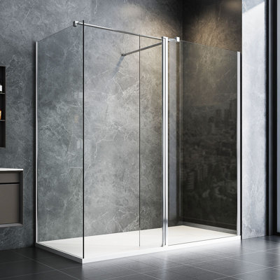 Labrecque 1900mm H Walk In Frameless Walk In Glass Screens with Clear Glass