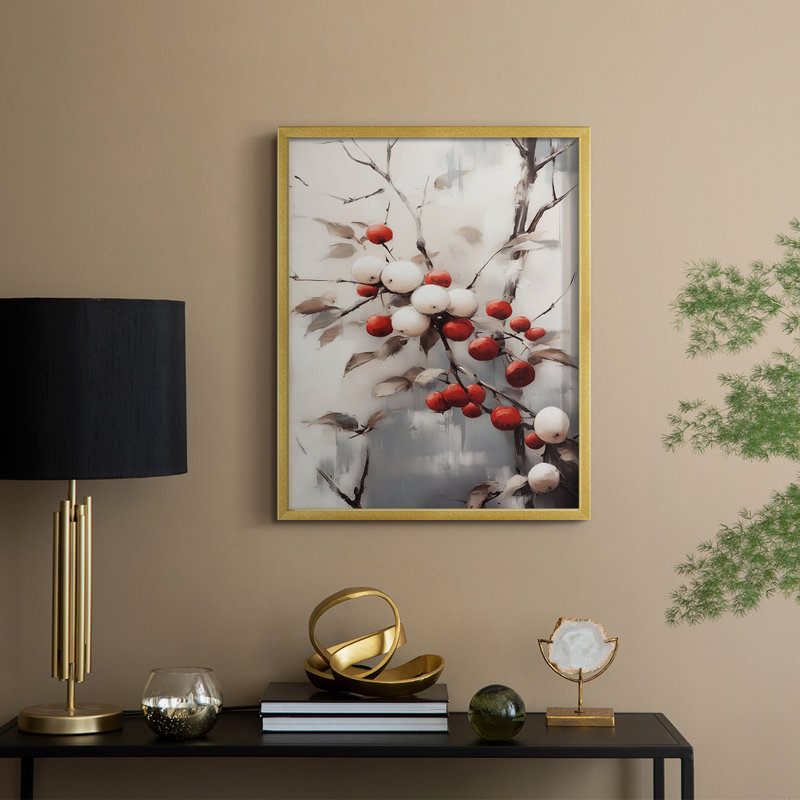 «Christmas Holiday Art», série 2-CDX III, reproduction encadrée - bois massif, H 15 po x l 12 po, Doré