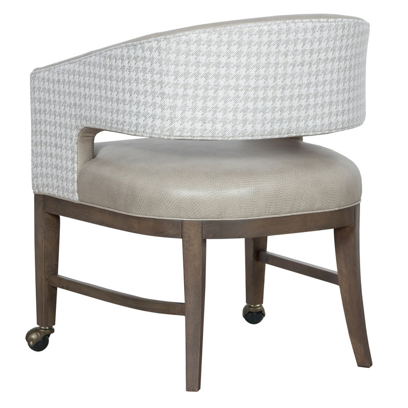 Fauteuil Cleo, Noyer, Cuir véritable selle 1115