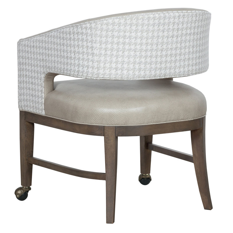 Fauteuil Cleo, Cuir véritable perle 1181, Mica