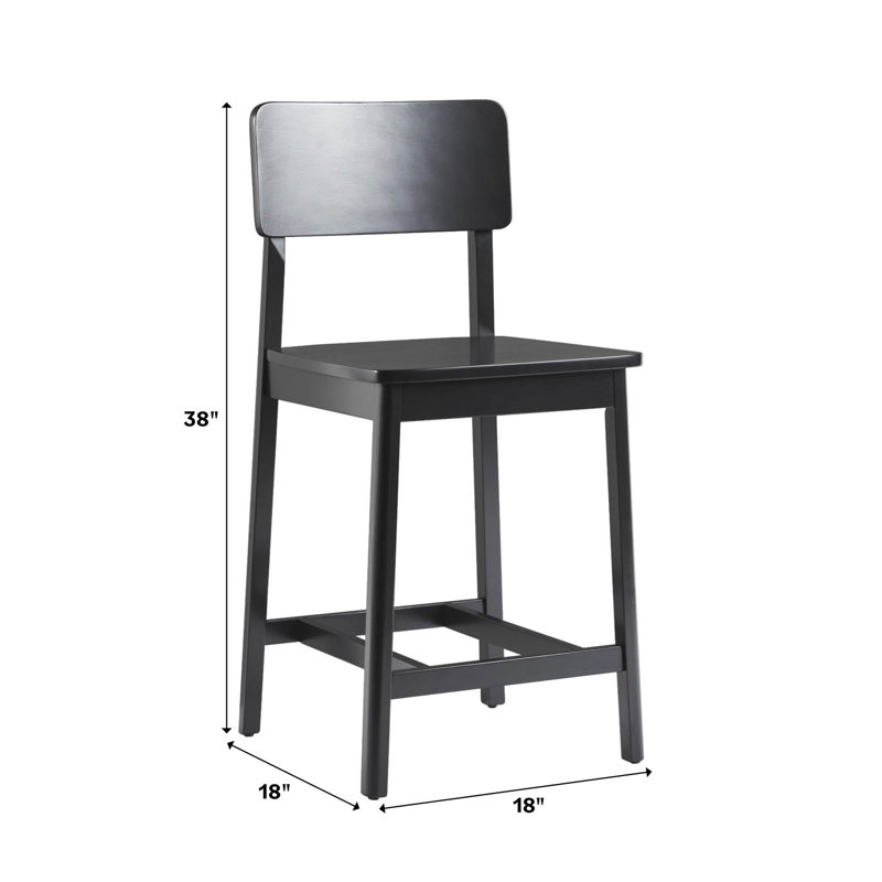 23.88" Counter Stool, Black