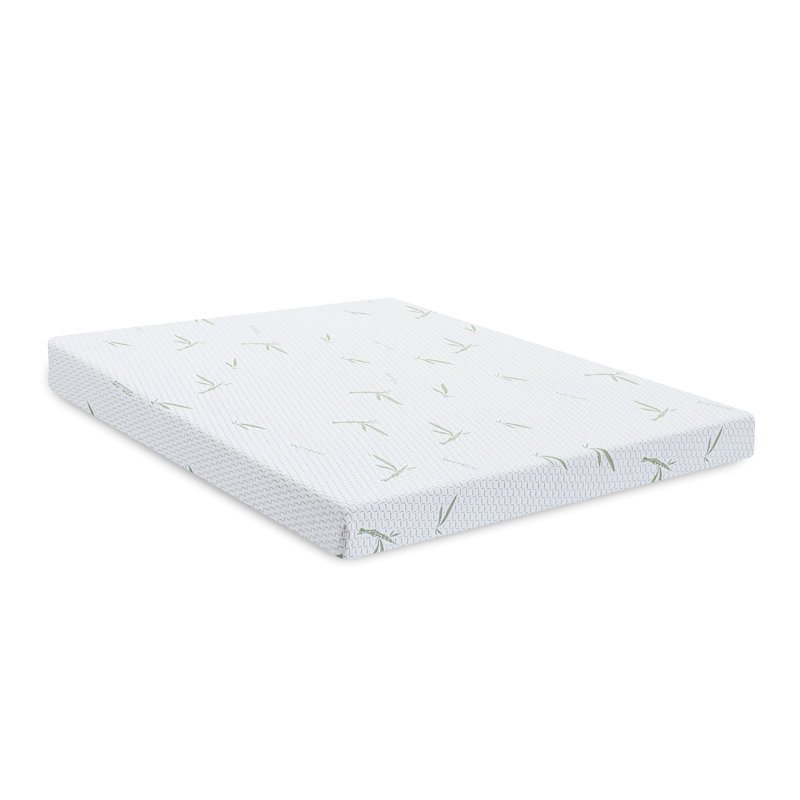 Matelas en mousse viscoélastique double couche 10 pouces avec housse infusée de bambou, Très grand lit