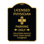 Enseigne Signmission Designer Series - Stationnement pour médecin autorisé seulement, les contrevenants devraient avoir la tête examinée | Enseigne architecturale noire et dorée en aluminium de gros calibre 18 po x 18 po | Fabriqué aux États-Unis