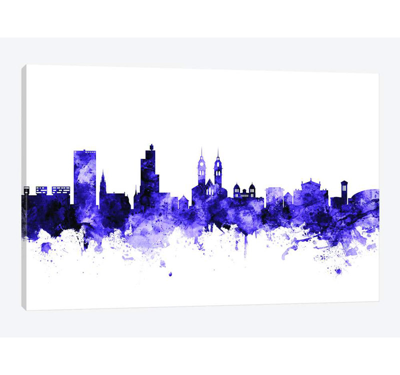 « winterthur, switzerland horizon » par michael tompsett, impression sur toile tendue, 12 po x 18 po x 1,5 po, Toile tendue