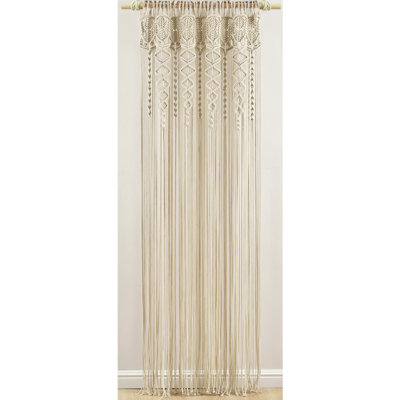 Reyna Cotton Semi Sheer Curtain Single Panel