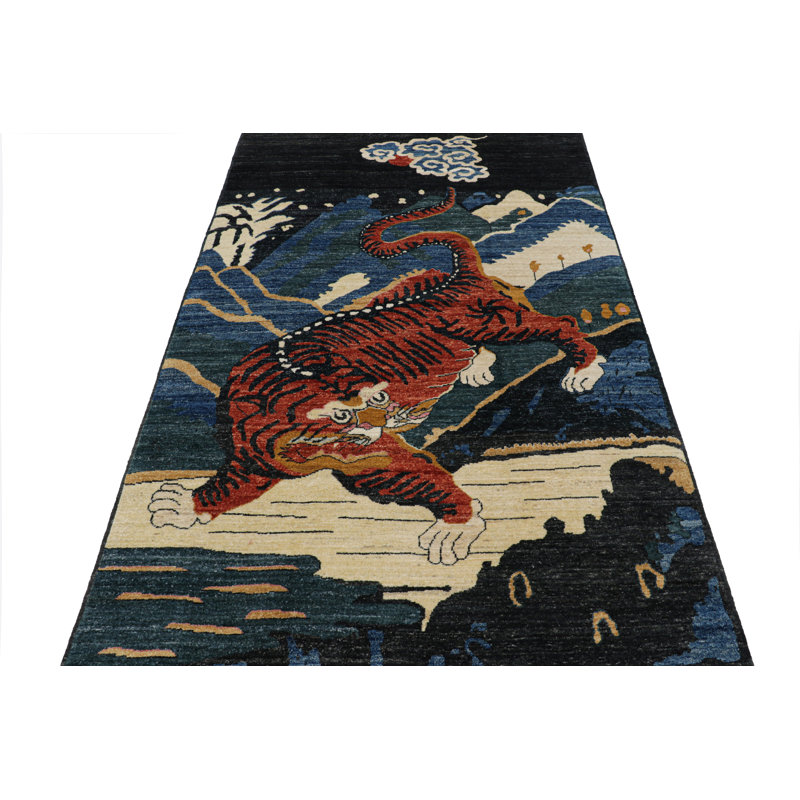 One-of-a-Kind 4'2X7'1 Hand Knotted Area Rug