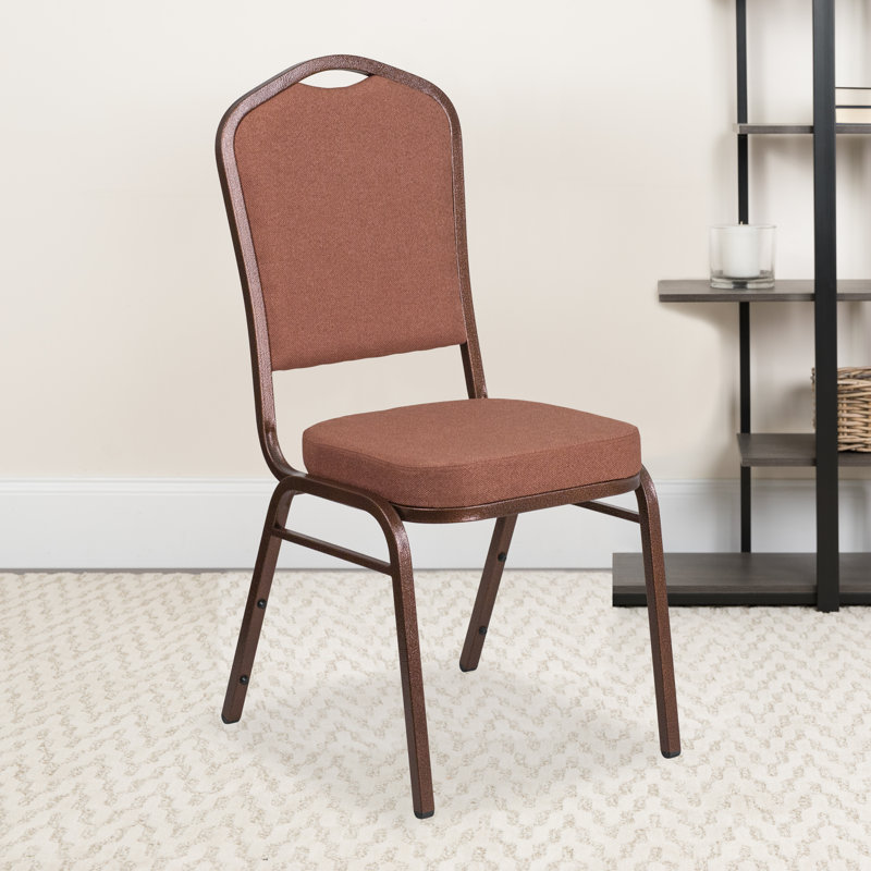 Chaise de banquet empilable Oliverson, Bourgogne, Cuivre, 40