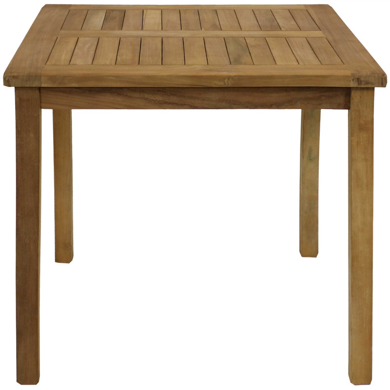 Heidenreich 31.5" Teak Square Outdoor Dining Table