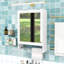 Armoire de rangement murale avec rangement dissimulé, charnières à fermeture en douceur et barre à serviettes-1236719517