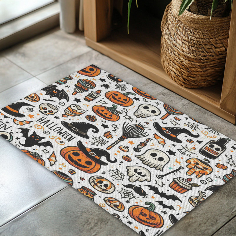 Tapis tressé Kawaii Haunts, Rectangulaire 3 pi x 5 pi