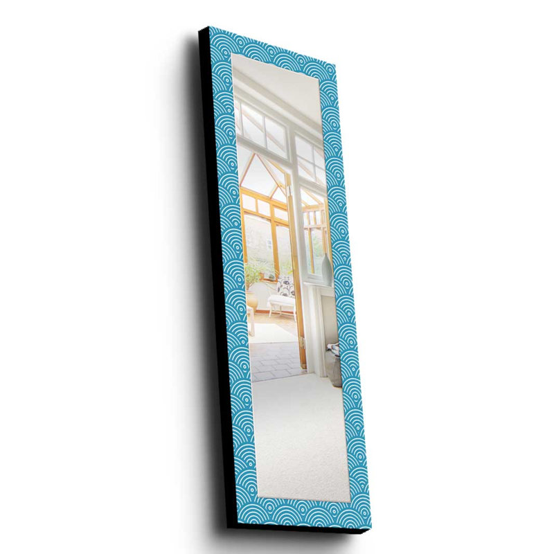 Élégant miroir décoratif avec cadre 100% bois de pin, 15,7 po x 47,2 po | Miroir en verre véritable (épaisseur: 0,2 pouce) | Peinture sur tissu élégante | Idéal pour le salon, la chambre à coucher et le vestibule