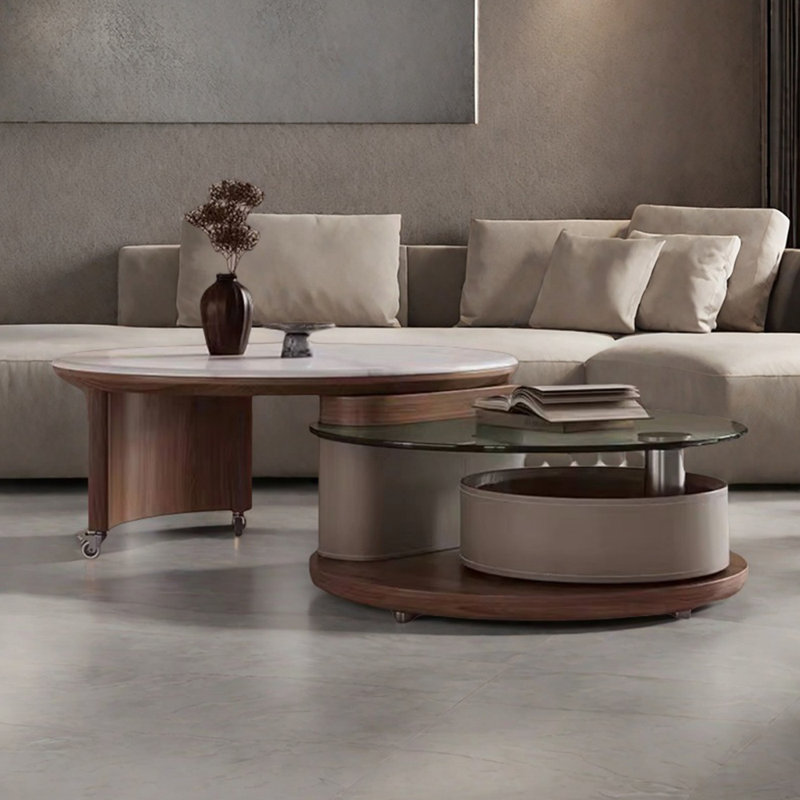 Retro-style microcrystalline coffee table