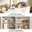 59.74" Modern White Buffet Sideboard Cabinet With Storage For Living & Dining Rom-293786731