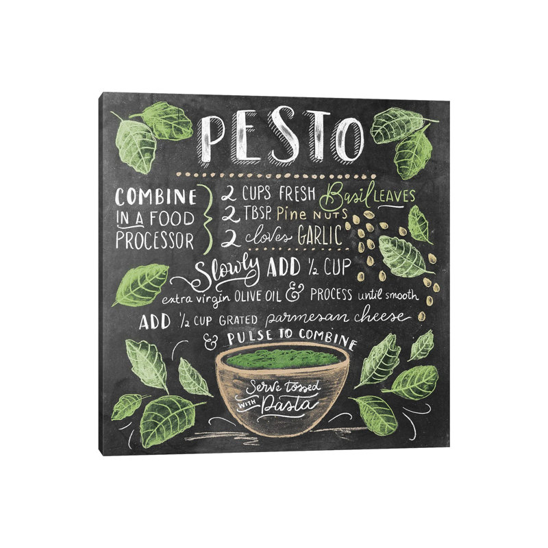 Pesto Recipe by Lily & Val - Wrapped Canvas Gallery-Wrapped Canvas Giclée, 45.72 cm H x 45.72 cm W