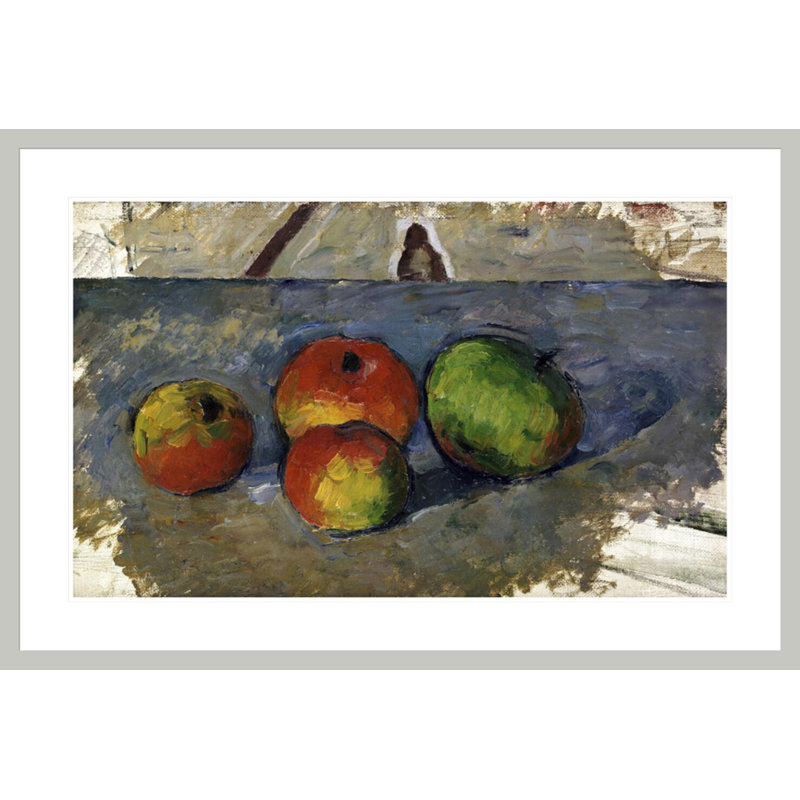 Quatre pommes par Paul Cézanne, H 28,06 po x l 41,5 po