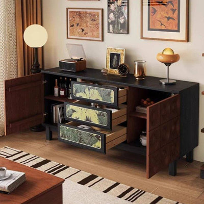 Retro multi-functional storage sideboard